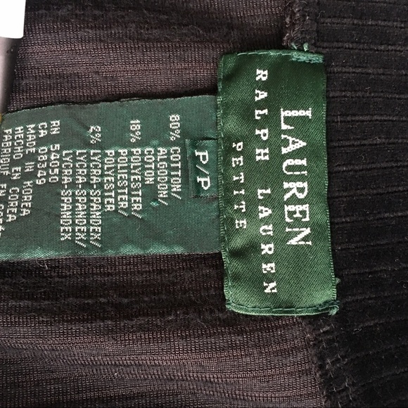 𝅺Lauren Ralph Lauren 1/4 zip sweater black rib knit cotton spandex - Picture 5 of 7